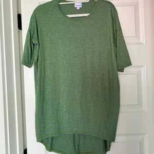 New LulaRoe hunter green Irma tunic top
